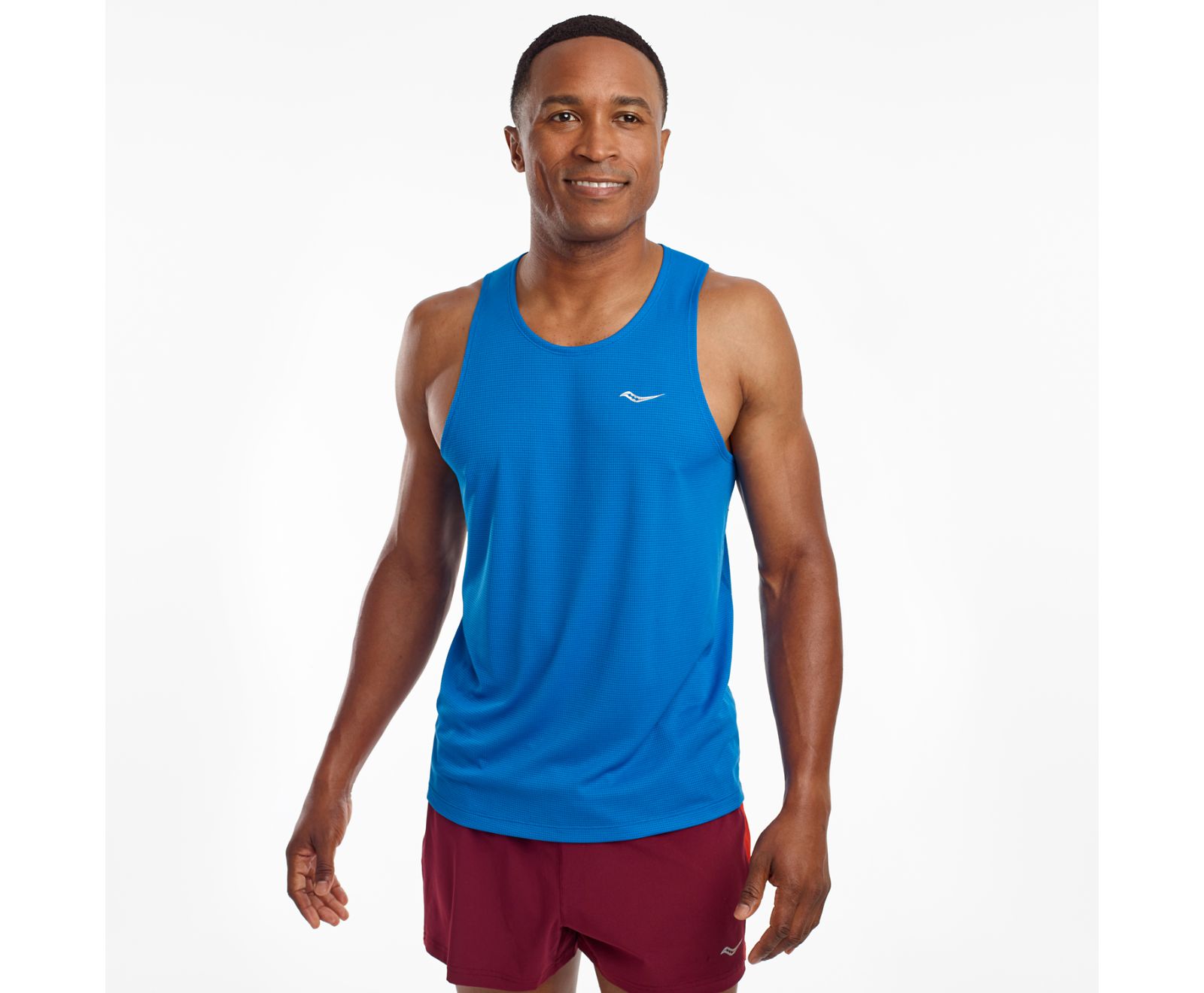 Saucony Stopwatch Singlet Men\'s Tanks Blue | AU 663DFMN